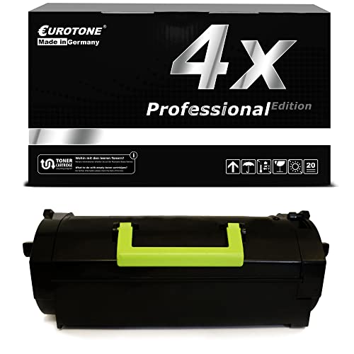 EuroPro Toner 4X kompatibel für Lexmark M5100 M5155 M5163 M5170 XM5100 XM5163 XM5170 ersetzt 24B6015 Schwarz von Eurotone