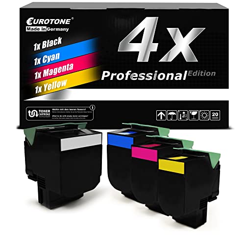 EuroPro Toner 4X kompatibel für Lexmark X543 X544 X546 X548 ersetzt 0C540H1 von Eurotone