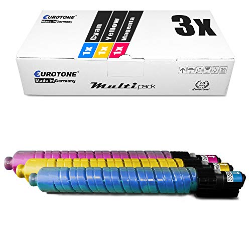 Eurotone 3X Müller Printware Toner für Ricoh Aficio MP C 2800 3001 3300 3501 AD SPF ersetzt 842044-842046 Color von Eurotone