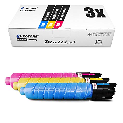 Eurotone 3X Müller Printware Toner für Ricoh Aficio MP C 300 400 401 zsp SPF srsp zsrsp ht sp hw sr ersetzt 841551-841553 Color von Eurotone