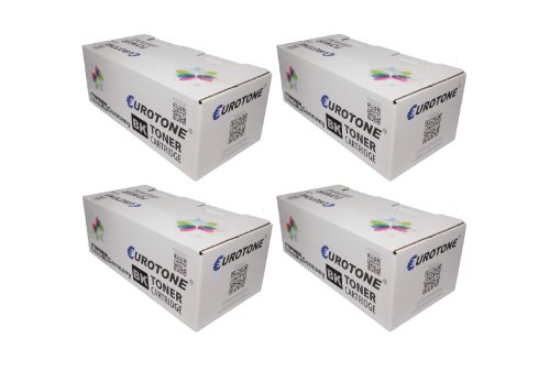 Eurotone 4X Toner Cartridges kompatibel für Ricoh Aficio SP C220 A SP C220 N SP C220 S SP C221 N SP C221 SF SP C222 DN SP C222 SF SP C240 DN SP C240 SF, Black BK Patrone von Eurotone