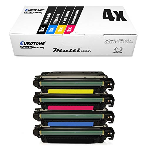 Eurotone 4X kompatibler Toner für HP Laserjet Enterprise Color Flow MFP M 575 c ersetzt CE400A-03A 507A von Eurotone