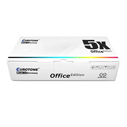 Eurotone 5X Müller Printware XXL Toner im Set für Ricoh Aficio MP C3003sp C3003zsp C3004A SP C3004SP MP-C-3003 MP-C-3004 ersetzt 841817 841820 841819 841818 von Eurotone