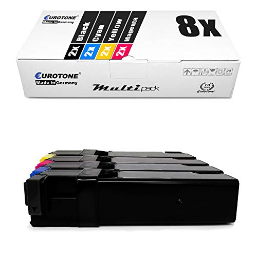 Eurotone 8X Müller Printware Toner für Dell 2150 2155 cn CDN ersetzt Black Cyan Magenta Yellow von Eurotone