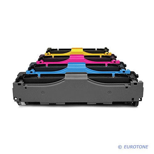 Eurotone Druckerpatronen kompatibel für HP Color Laserjet Pro MFP M 470 / M 476 DN, CF380-83A BK, C, Y, M im Set von Eurotone