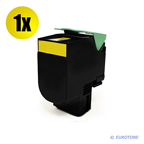 Eurotone Kompatibler Toner Yellow XXL für Lexmark CX310 CX410 CX510 Drucker - ersetzt 80C20Y0 / 802Y von Eurotone