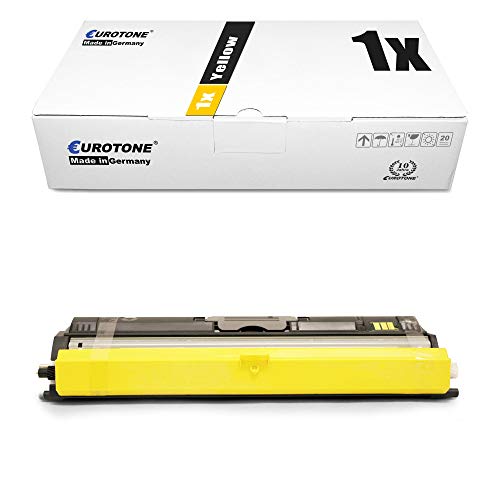 Eurotone Premium Laser Toner Non OEM Yellow, kompatibel für Oki C110 C130 C130N MC160N C-110 C-130 N C-130N MC-160 N Gelb von Eurotone