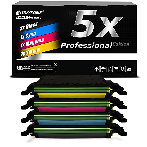 Eurotone Toner Cartridges kompatibel für Samsung CLP 770/775, 2X CLT-K6092S, 1x CLT-C6092S, 1x CLT-Y6092S, 1x CLT-M6092S im Set von Eurotone