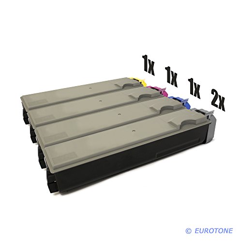 Eurotone Toner kompatibel für Kyocera FS-C5020N, FS-C5025N, FS-C5030N, TK-510 2X BK, 1x C, 1x Y, 1x M im Set kompatible Premium Kit Alternative von Eurotone