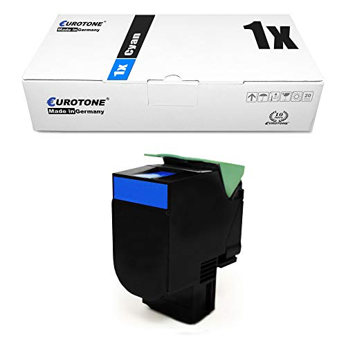 Eurotone Toner mit 50% mehr Leistung für CS310 CS410 CS510 kompatibel für Lexmark Cyan 702HC High Yield C Patrone von Eurotone