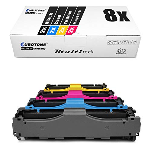 Eurotone Toner mit 50% mehr Leistung für Color Laserjet Pro MFP M470 M476dn kompatibel für HP CF380-83A 2X BK 2X C 2X Y 2X M im Bundle von Eurotone