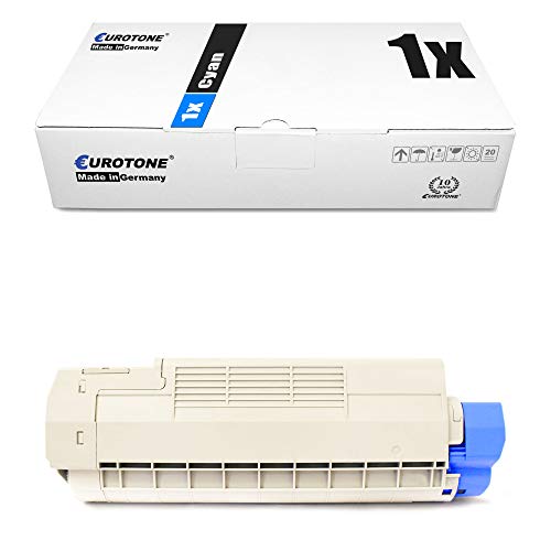 Eurotone Toner mit 50% mehr Leistung für Data C5850 C5950 MC560 DTN N CDN DN kompatibel für Oki Cyan 43865723 C Patrone von Eurotone