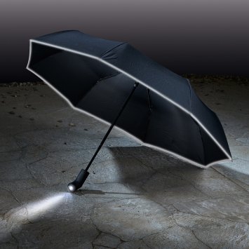 Automatischer Regenschirm mit 180°-Taschenlampe Automatischer Regenschirm mit 180°-Taschenlampe von Eurotops