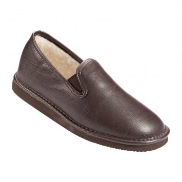 Hausschuh m.Wollfutt.Braun,40 von Eurotops