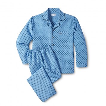 Microfaser Pyjama, hellblau von Eurotops