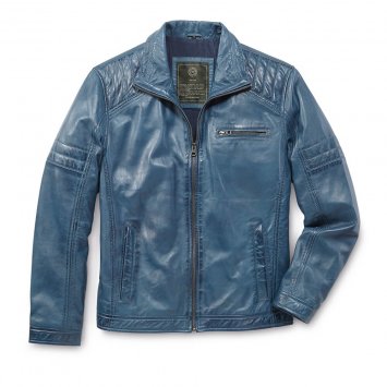 Modische Lederjacke, Blau von Eurotops