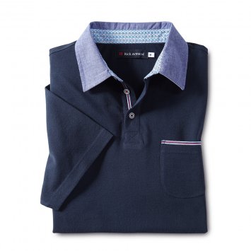 Modisches Poloshirt, weiss Modisches Poloshirt, weiss von Eurotops