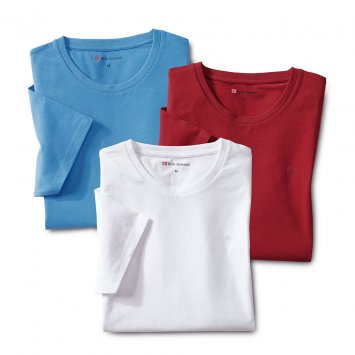 T-Shirt in Stretch-Qualität 3er-Pack von Eurotops