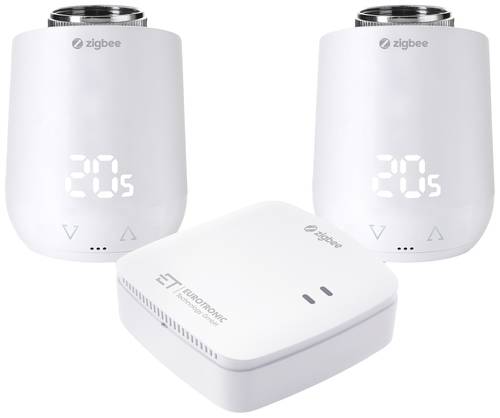 Eurotronic 700241 Comet Zigbee Starterset 2+ Gateway Heizkörperthermostat-Set elektronisch von Eurotronic