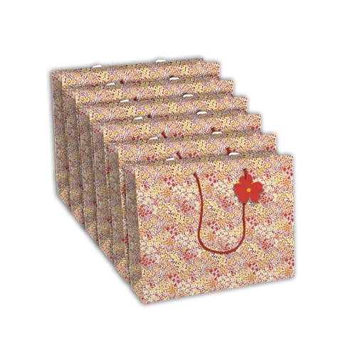 Clairefontaine 32415-6Cpack - Packung 6 Geschenktasche - Tüte Excellia, Format Shopping (37,3x11,8x27,5 cm), 210g, Kollektion Liberty, geeignet für voluminöse Geschenke, Blumenmotiven, 1 Pack von Eurowrap