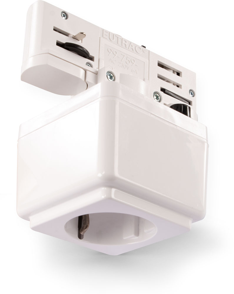 Eutrac 3 Phasen Steckdosen Multi Adapter, Datenbus Option, weiß von Eutrac
