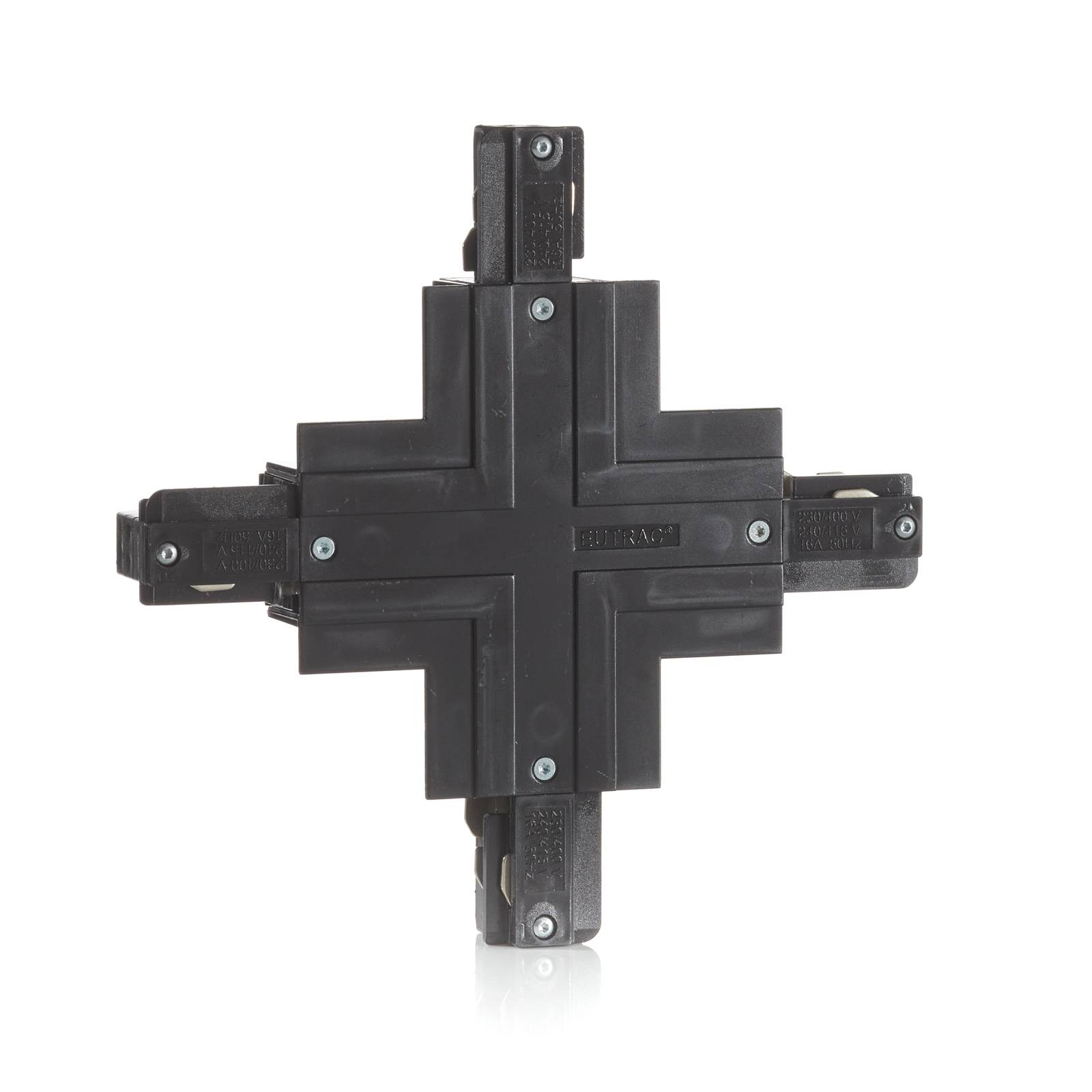 Eutrac X-Verbinder 3-Phasen-Einbauschiene, schwarz von Eutrac