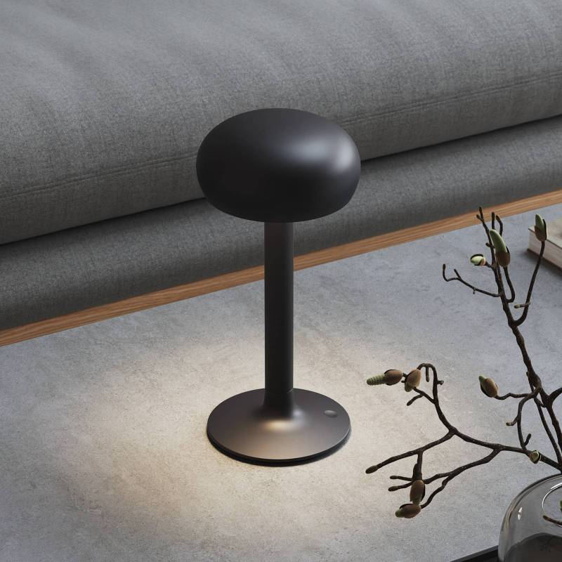 EVA Solo LED-Akku-Tischlampe Emendo, schwarz, dimmbar, IP44 von Eva Solo