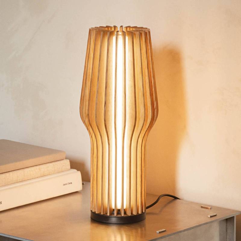 EVA Solo LED-Akku-Tischlampe Radiant, Holz hell, Ø 9,5 cm von Eva Solo