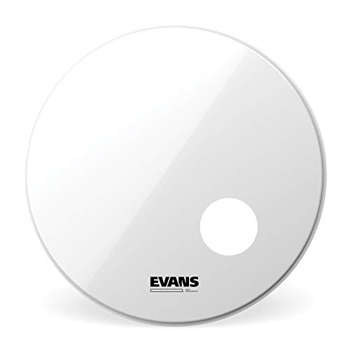 Evans BD18RSW Resonanzfell für Bassdrum 45,7 cm (18 Zoll) Loch 12,7 cm (5 Zoll) weiß von Evans