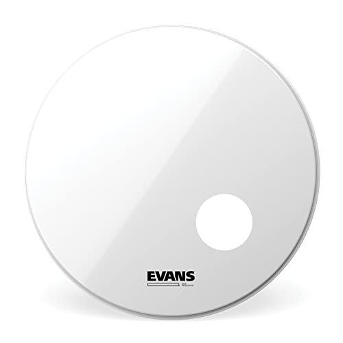 Evans BD20RSW Resonanzfell für Bassdrum 50,8 cm (20 Zoll) Loch 12,7 cm (5 Zoll) weiß von Evans