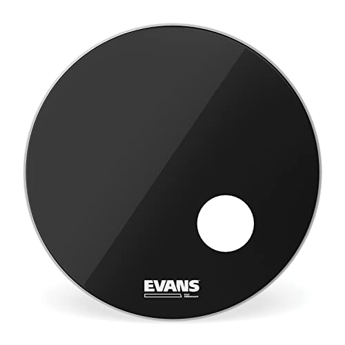 Evans BD22RB Bass Drum Resonanzfelle, schwarz, 12,7 cm (5 Zoll) Loch 55,8 cm (22 Zoll) von Evans