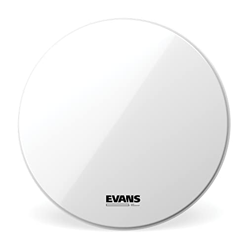Evans BD26RSW-NP Glattes weißes EQ3 Resonanzfell für Bassdrums, keine Mikrofonöffnung, 66,0 cm von Evans