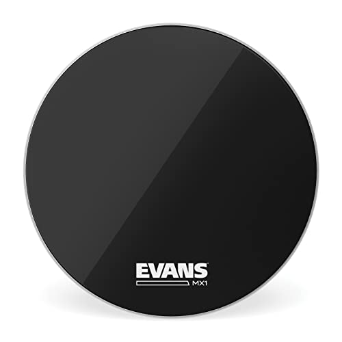 Evans MX1 Black Marching Bassdrumfell, schwarz, 20 Zoll von Evans