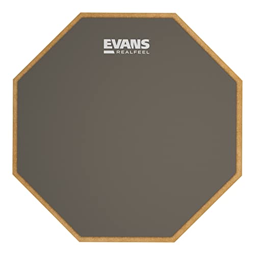 Evans RealFeel Schlagzeug-Übungspad, Schlagzeug-Pad, Schlagzeuger-Übungspad, Gummi, einseitig, 30,5 cm von Evans