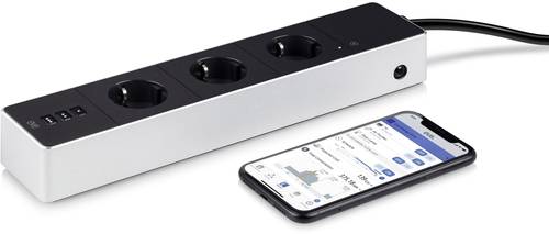Eve home 10EAZ8301 WiFi-Steckdosenleiste 3fach Schwarz, Weiß Schutzkontakt 1St. Eve home 10EAZ8301 WiFi-Steckdosenleiste 3fach Schwarz, Weiß Schutzkontakt 1St. von Eve home