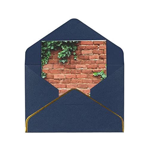 Backsteinwand mit Efeu-Aufdruck, mit Umschlägen, blanko Dankeskarten für Muttertag und alle Anlässe Backsteinwand mit Efeu-Aufdruck, mit Umschlägen, blanko Dankeskarten für Muttertag und alle Anlässe von Evealyn