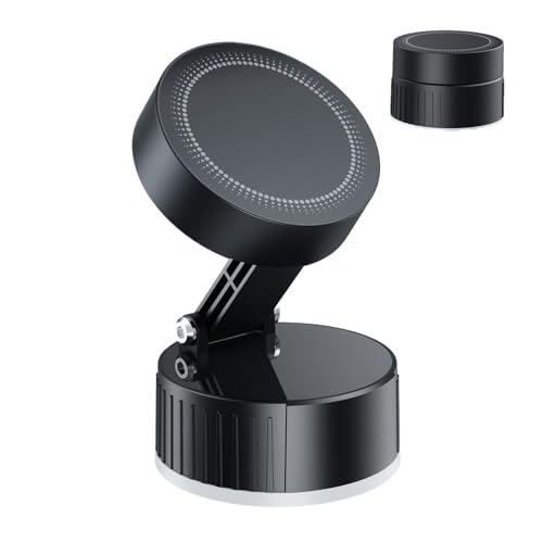 Evember Magnetische Vakuum-Handyhalterung, 120° verstellbar, faltbar, Saugnapf-Handyhalterung, Auto-Innenzubehör für Damen, Herren, Erwachsene, Videoanrufe von Evember