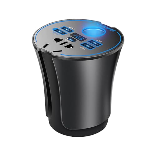 Evember Typ-C-Steckdosen-Ladegerät – USB-Auto-Ladegerät, Wechselrichter, 12 V/24 V auf 220 V, Autozubehör, Multifunktionstablets, unterstützt Autoreisen, Camping, Reisen Evember Typ-C-Steckdosen-Ladegerät – USB-Auto-Ladegerät, Wechselrichter, 12 V/24 V auf 220 V, Autozubehör, Multifunktionstablets, unterstützt Autoreisen, Camping, Reisen von Evember