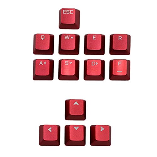 Evenden 13-PCS-Tasten Tastaturkappen Aus Metallischer Aluminiumlegierung für Tastaturen mit Mechanischem Schalter Rote Farbe von Evenden