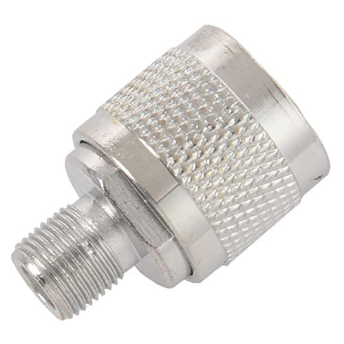 Evenden 2 StüCk N-Stecker auf F-Buchse HF-Koaxial-Adapterstecker für Funkantenne, Silber, 137265 von Evenden
