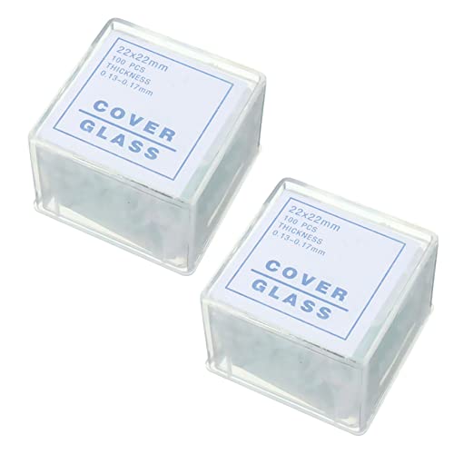 Evenden 200pcs Transparente Objektträger Deckgläser Deckgläser 22x22mm FÜR Mikroskope von Evenden