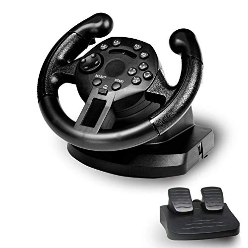 Evenden Game Racing Lenkrad für Ps3 / Pc Lenkrad Vibration Joysticks Fernbedienung Imulated Driving Controller von Evenden