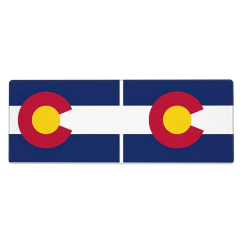 Colorado Tastaturunterlage mit Staatsflaggen-Druck, groß, rutschfest, Gummi, personalisierte Tastaturmatte, Schreibtischunterlage für die Arbeit Colorado Tastaturunterlage mit Staatsflaggen-Druck, groß, rutschfest, Gummi, personalisierte Tastaturmatte, Schreibtischunterlage für die Arbeit von Evengigy