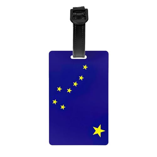Gepäckanhänger mit lustiger Alaska-Staatsflagge, Gepäckanhänger, Kofferetikett, Reisetasche, Gepäckanhänger für Reisen von Evengigy