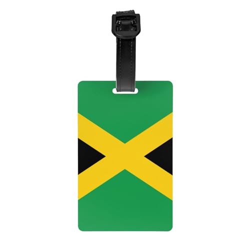 Gepäckanhänger mit lustiger Flagge von Jamaika, Gepäckanhänger, Kofferetikett, Reisetasche, Gepäckanhänger für Reisen Gepäckanhänger mit lustiger Flagge von Jamaika, Gepäckanhänger, Kofferetikett, Reisetasche, Gepäckanhänger für Reisen von Evengigy