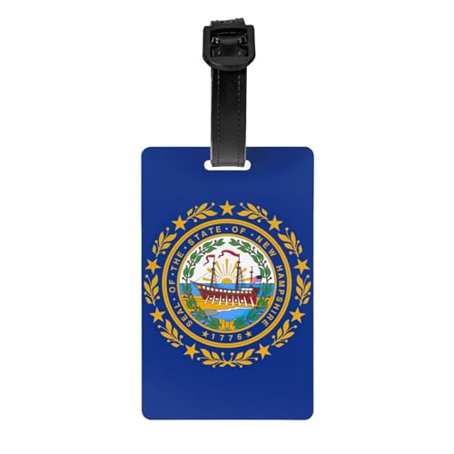 Gepäckanhänger mit lustiger Flagge von New Hampshire, Gepäckanhänger, Kofferetikett, Reisetasche, Gepäckanhänger für Reisen Gepäckanhänger mit lustiger Flagge von New Hampshire, Gepäckanhänger, Kofferetikett, Reisetasche, Gepäckanhänger für Reisen von Evengigy