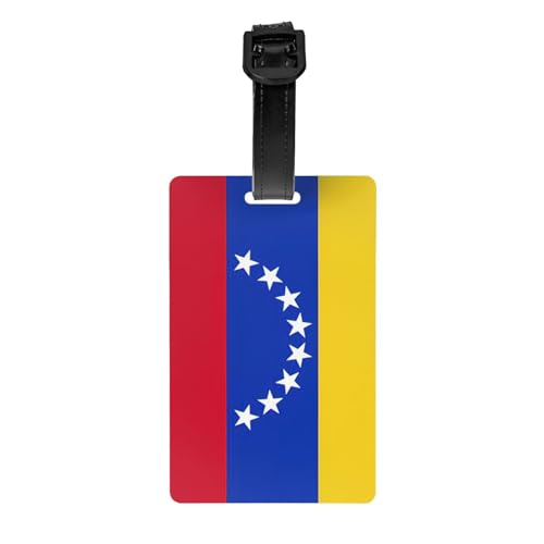 Gepäckanhänger mit lustiger Flagge von Venezuela, Gepäckanhänger, Kofferetikett, Reisetasche, Gepäckanhänger für Reisen Gepäckanhänger mit lustiger Flagge von Venezuela, Gepäckanhänger, Kofferetikett, Reisetasche, Gepäckanhänger für Reisen von Evengigy