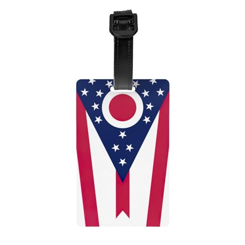 Gepäckanhänger mit lustiger Ohio-Flagge, Gepäckanhänger, Gepäckanhänger für Reisen Gepäckanhänger mit lustiger Ohio-Flagge, Gepäckanhänger, Gepäckanhänger für Reisen von Evengigy