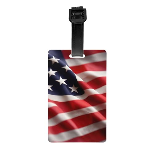 Gepäckanhänger mit lustiger amerikanischer Flagge, Gepäckanhänger, Kofferetikett, Reisetasche, Gepäckanhänger für Reisen Gepäckanhänger mit lustiger amerikanischer Flagge, Gepäckanhänger, Kofferetikett, Reisetasche, Gepäckanhänger für Reisen von Evengigy