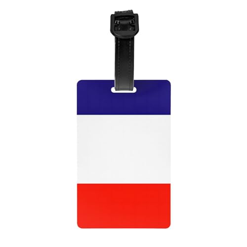 Gepäckanhänger mit lustiger französischer Flagge, Gepäckanhänger, Gepäckanhänger für Reisen Gepäckanhänger mit lustiger französischer Flagge, Gepäckanhänger, Gepäckanhänger für Reisen von Evengigy